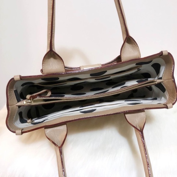 Authentic Kate spade beige taupe tote satchel shoulder side bag purse - Picture 3 of 4